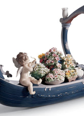 Gondola Of Love Goddess Sculpture - Limited Edition